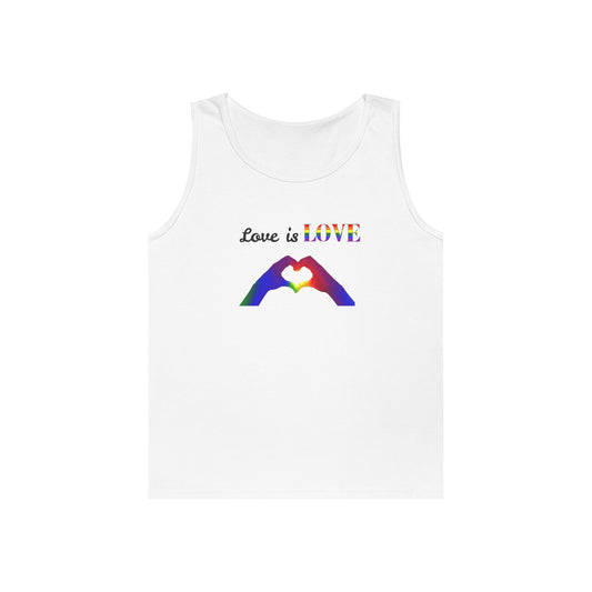 Pride Love is Love Tank Top - Unisex Heavy Cotton Tee