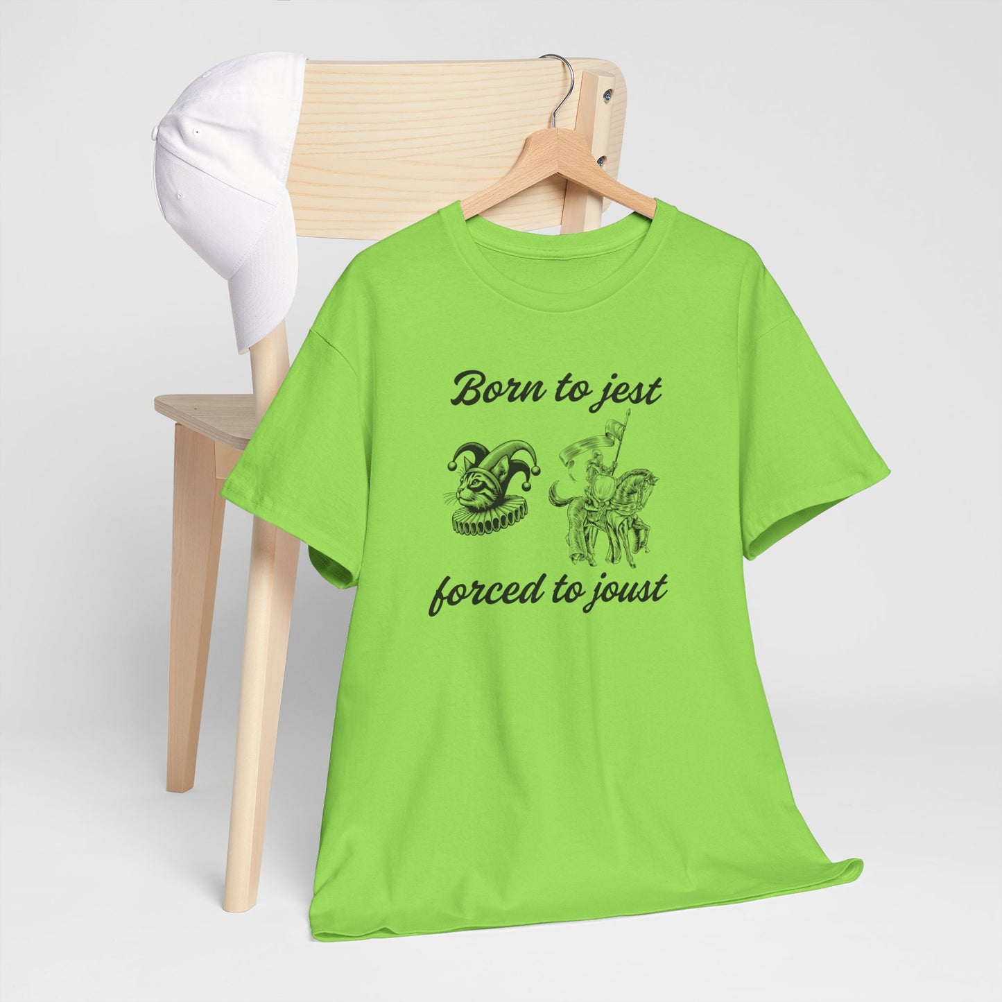 Funny Unisex Graphic Tee - 'Born to Jest, Forced to Joust' Shirt