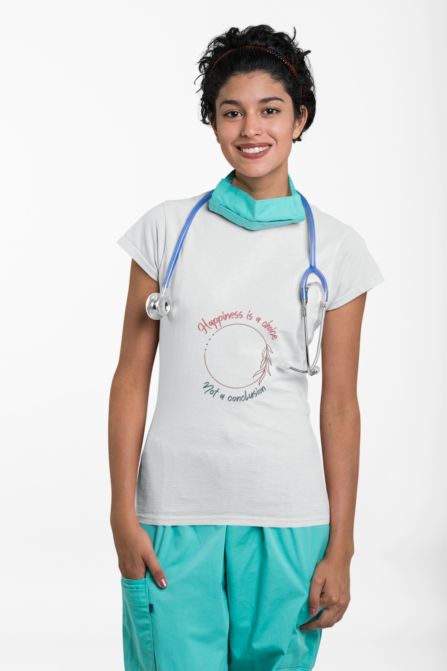 Happiness is a Mindset - Women's Cotton T-Shirt