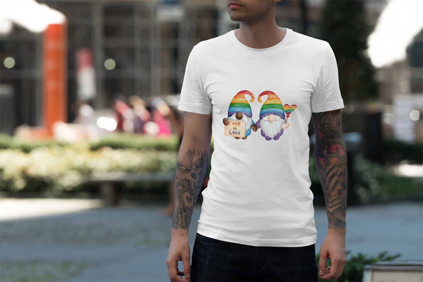 Love & Pride Gnome Unisex Heavy Cotton Tee
