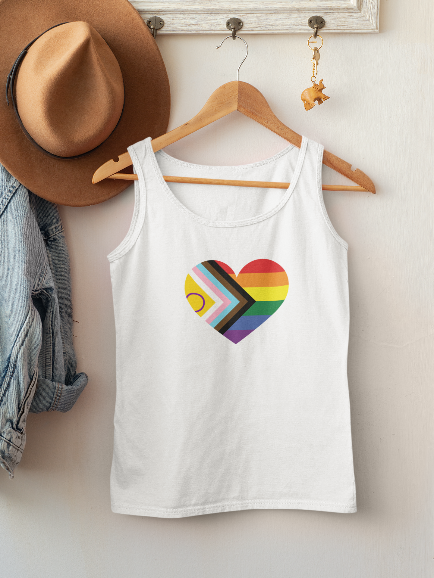 Pride Heart Unisex Jersey Tank Top - LGBTQ+ Celebration Apparel