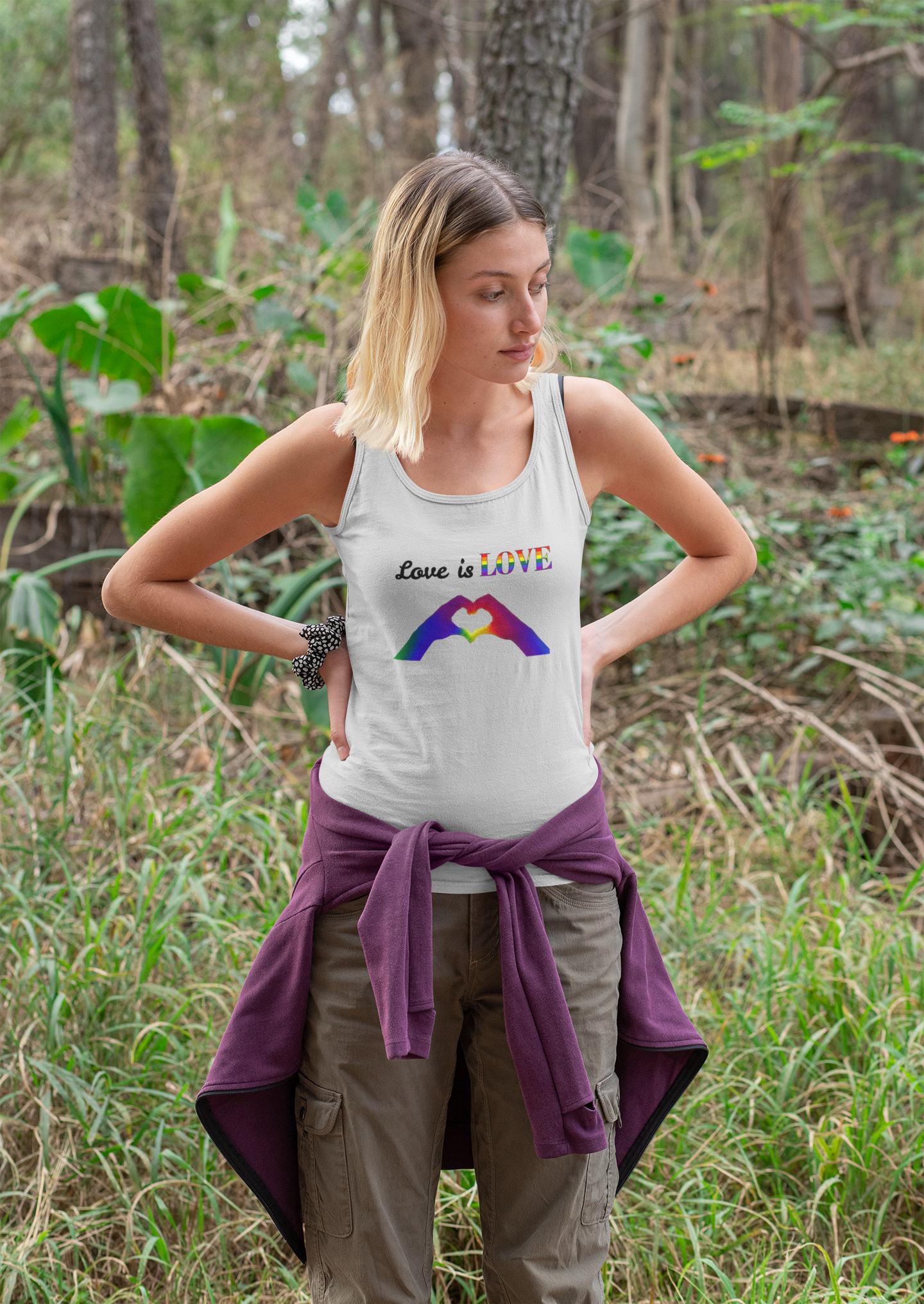 Pride Love is Love Tank Top - Unisex Heavy Cotton Tee