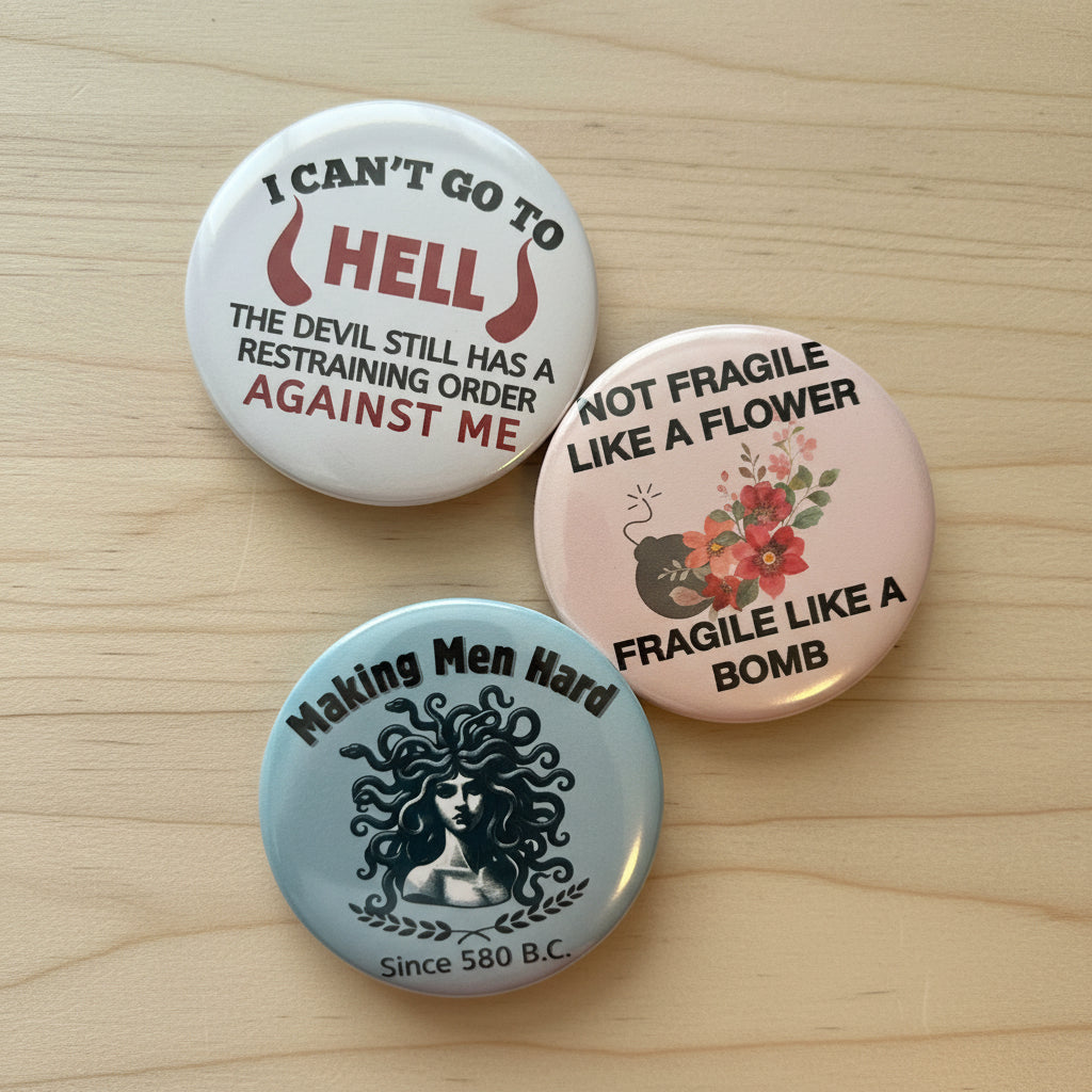 Protest Buttons, No Kings