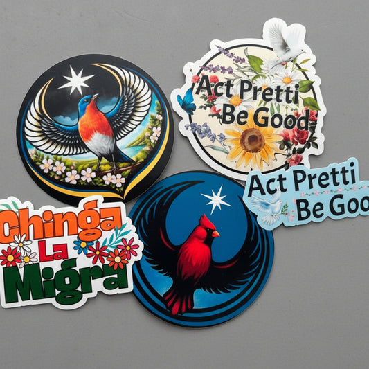Act Pretti Be Good Circle Sticker