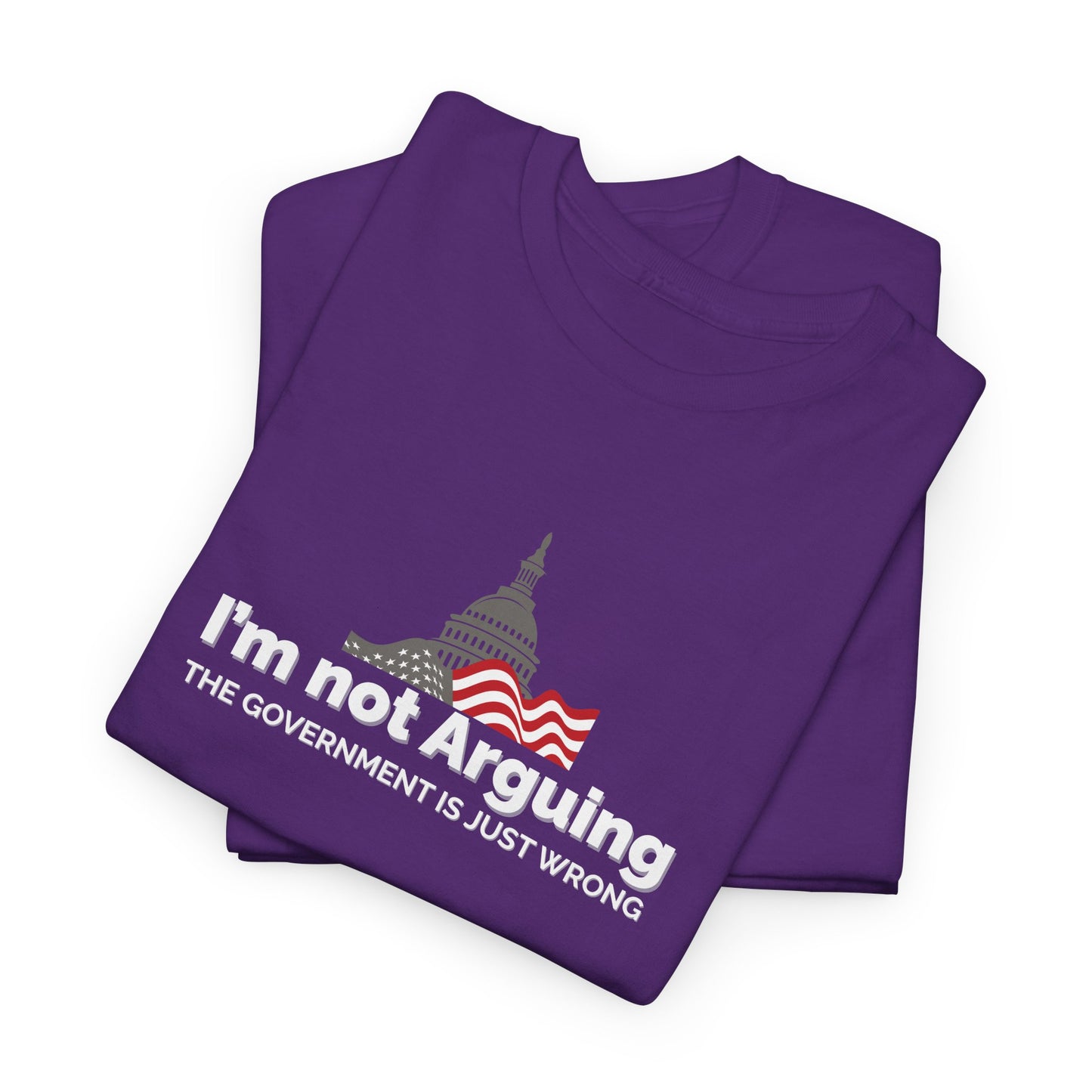 I'm Not Arguing, The Government is Just Wrong Tee, Political Humor