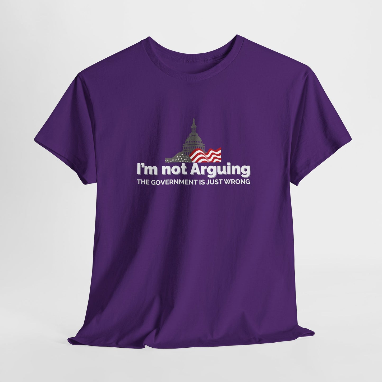 I'm Not Arguing, The Government is Just Wrong Tee, Political Humor