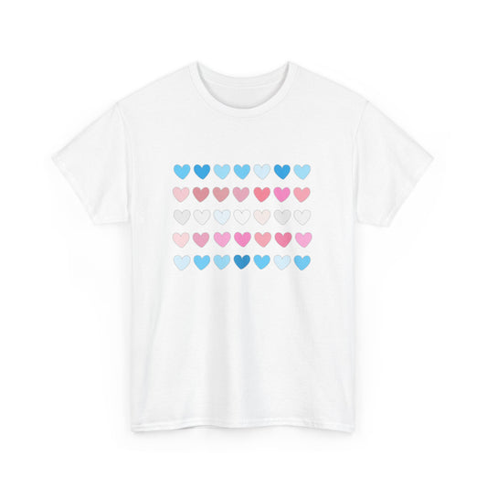 Trans Flag Love - Unisex Heavy Cotton Tee