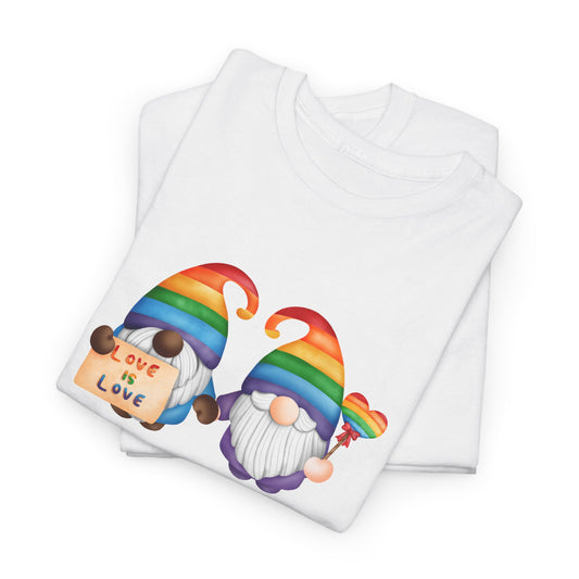 Love & Pride Gnome Unisex Heavy Cotton Tee