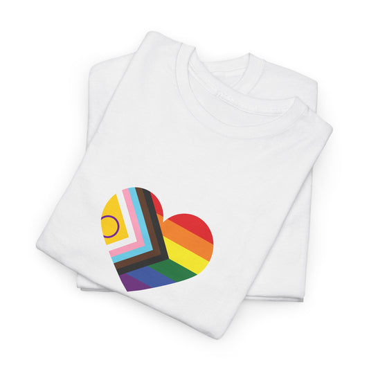 Pride Heart Unisex Heavy Cotton Tee - Celebrate Love and Identity