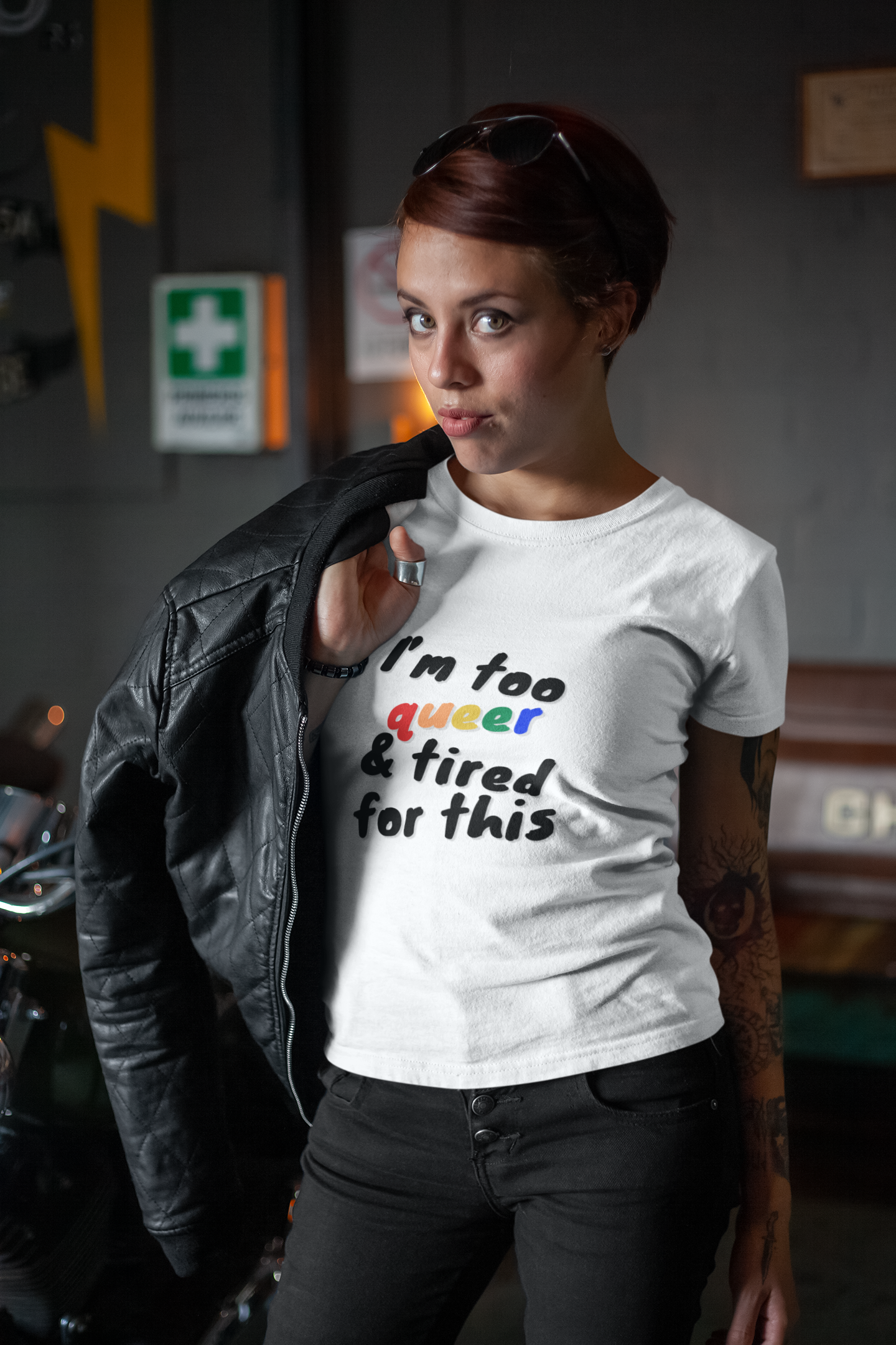 Queer Tired Unisex Tee, Funny LGBTQ+ Shirt, Pride Apparel