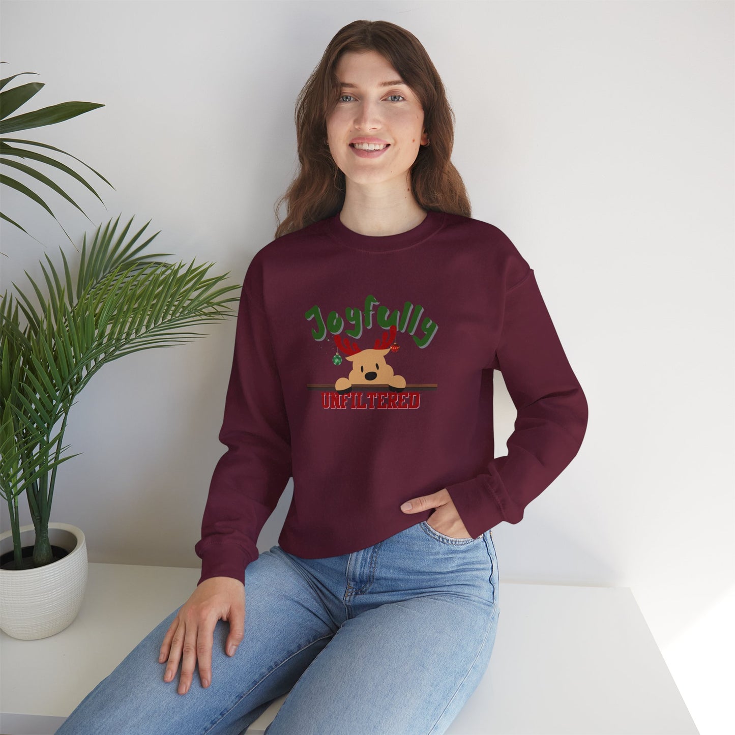 Crewneck Sweatshirt — "Let It Snow... Somewhere Else" Holiday Graphic