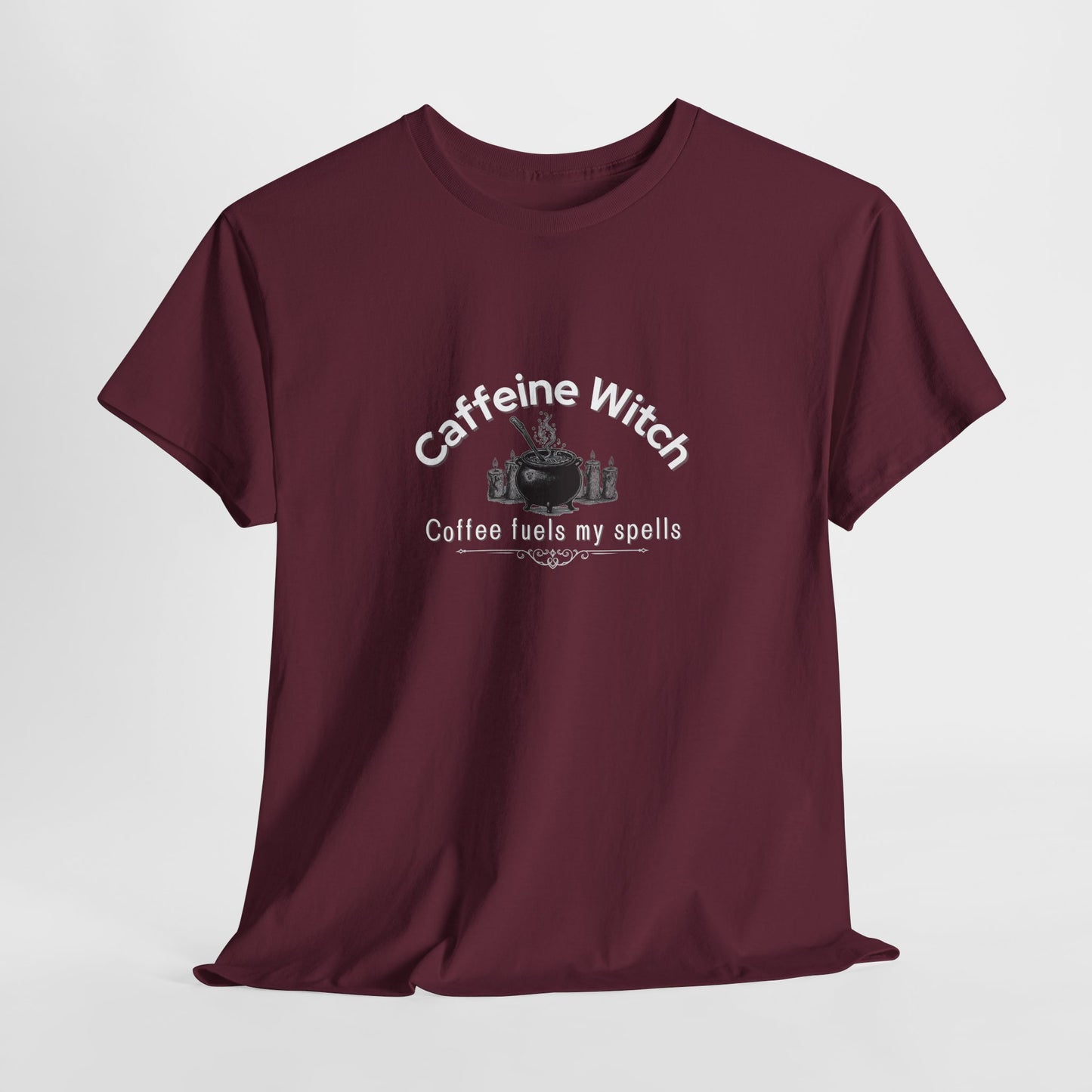 Caffeine Witch, Coffee Fuels My Spells Halloween T-Shirt