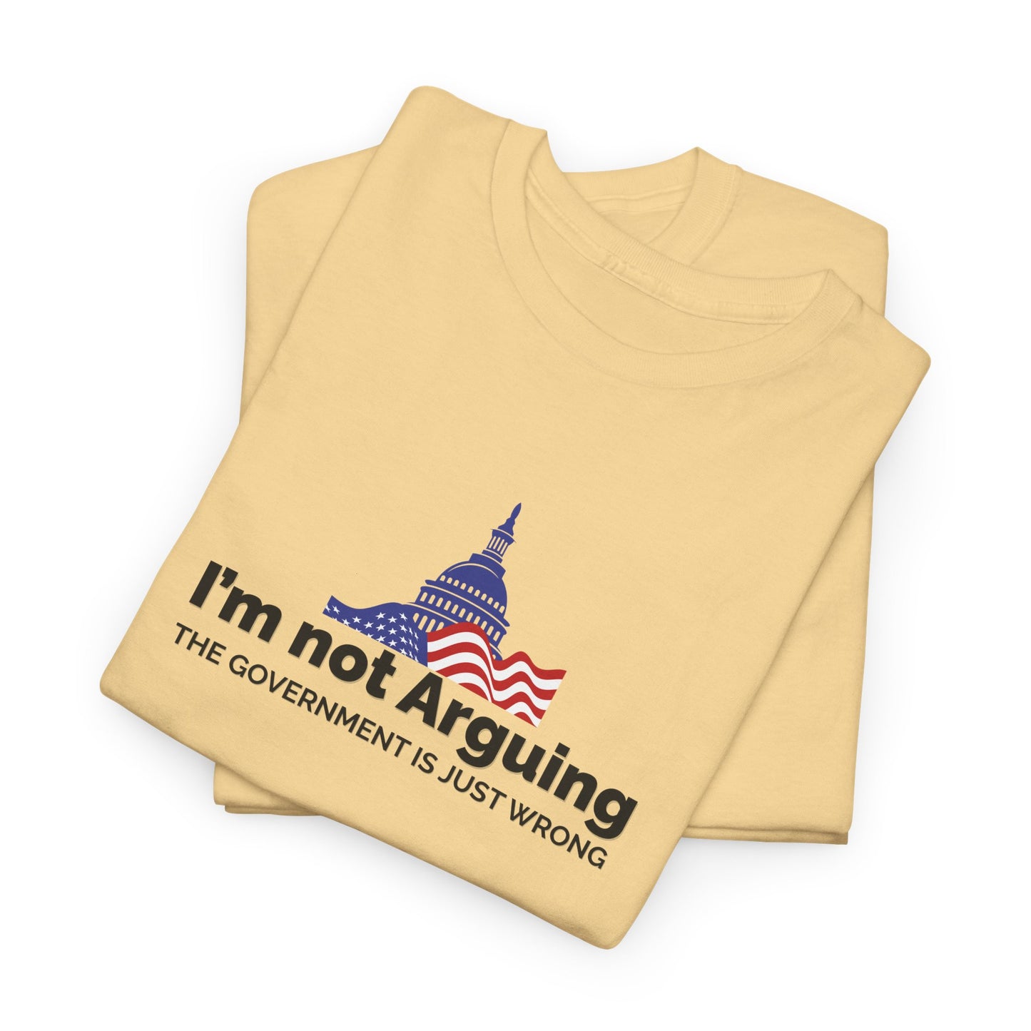 I'm Not Arguing, The Government is Just Wrong Tee, Political Humor