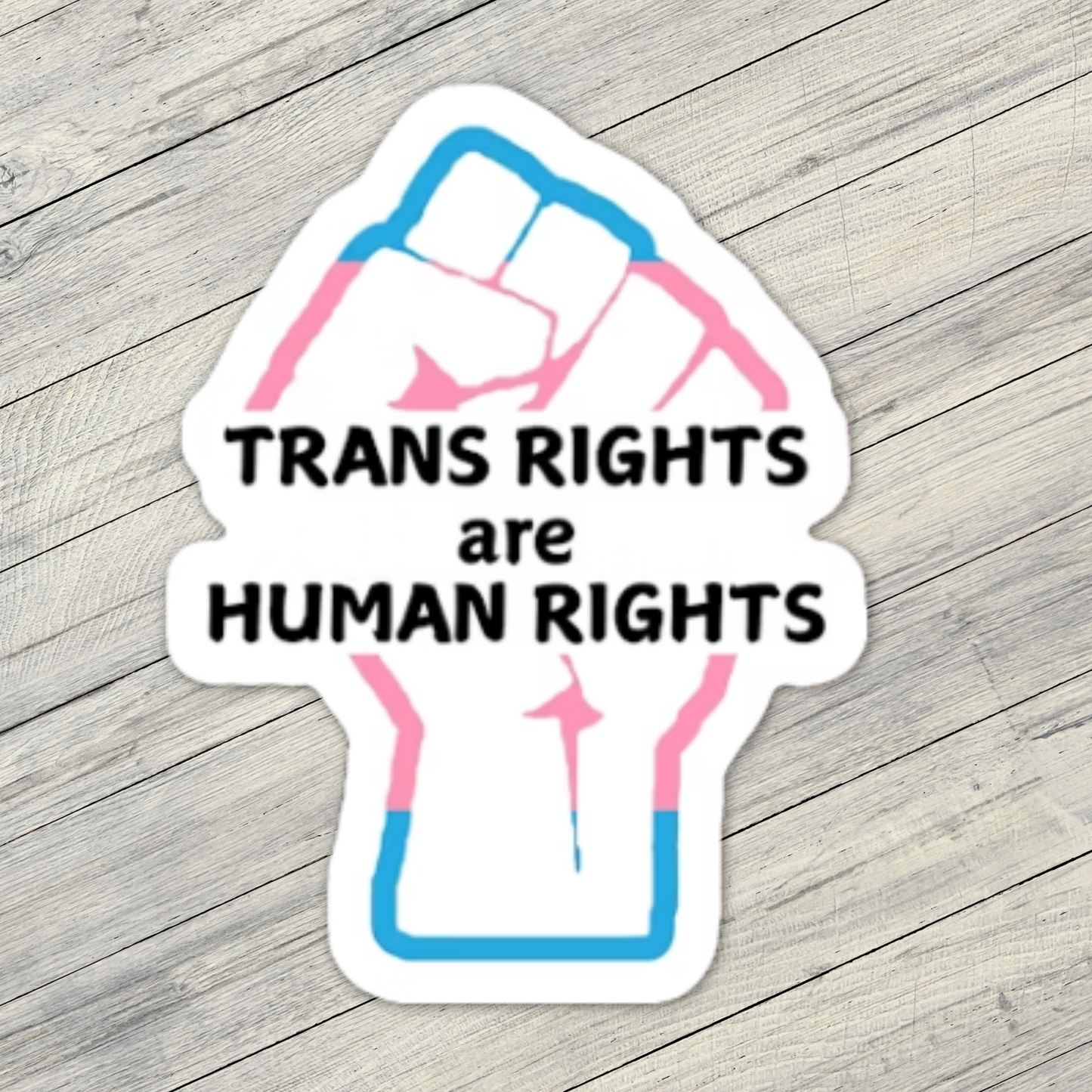 Trans Rights Fist Sticker