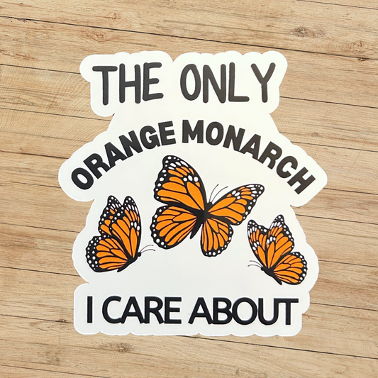Orange Monarch Sticker