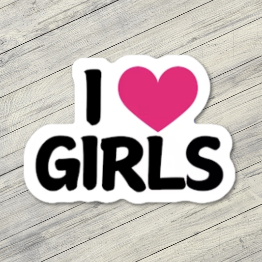 I Heart Girls Sticker