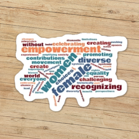 Feminism Word Cloud Sticker