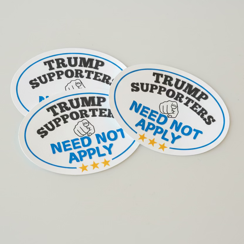 No Trump Supporters Sticker