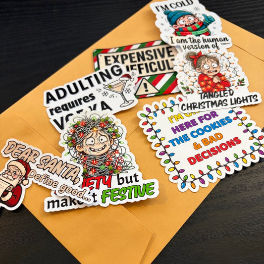 Christmas Sticker Pack - 9 Piece